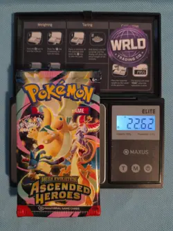HEAVY!! 22.62g Pokemon TCG Ascended Heroes Booster Pack Factory Sealed - Image 1