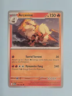 2023 Arcanine 59/165 - Scarlet & Violet 151 - NM/MINT Pokemon TCG - Image 1