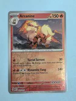 2023 Arcanine 59/165 - Reverse Holo - Scarlet & Violet 151 - NM/MINT Pokemon TCG - Image 1
