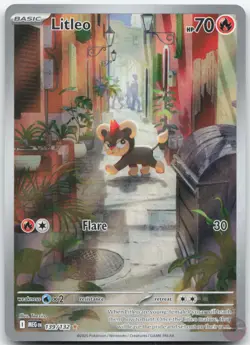 Litleo 139/132 Illustration Rare Mega Evolution Pokemon Near Mint - Image 1