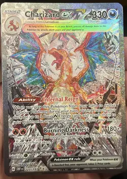 Pokemon TCG Charizard EX Obsidian Flames 223/197 Near Mint Condition - Image 1
