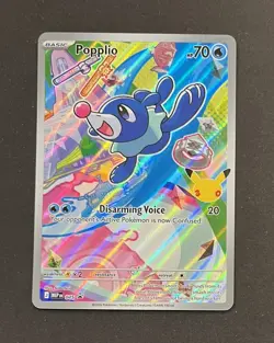 Pokemon Popplio 045 Black Star Promo Illustration Rare First Partner NM - Image 1