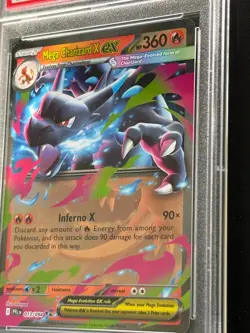 2025 POKEMON PFL EN-PHANTASMAL FLAMES #013 MEGA CHARIZARD X EX PSA 10 - Image 4