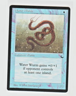 Magic the Gathering ~ MTG ~ 1x Water Wurm ~ M/NM ~ THE DARK - Image 1