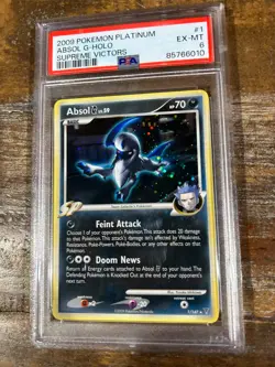 POKEMON 2009 Platinum Supreme Victors ABSOL G Holo #1 PSA 6 RARE - Image 1