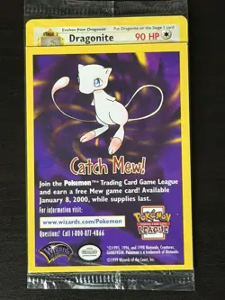Dragonite Pokemon WB Gold Stamped 1999 First Movie Black Star Promo Factory Seal - Image 1