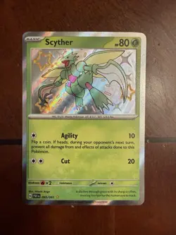 Pokemon TCG Scyther Holo Rare Paldean Fates 095/091 SV - Image 1