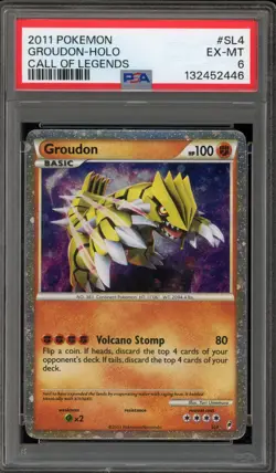 Pokemon Groudon Call of Legends Holo Rare #SL4 PSA 6 - Image 1