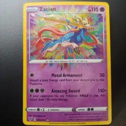 Pokemon TCG: Zacian Amazing Rare SWSH Vivid Voltage 82/185 - Image 1