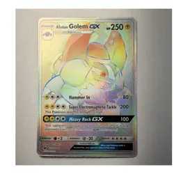 Pokemon Alolan Golem GX 113/111 Sm-Crimson Invasion Full Art Secret Rare Holo 2… - Image 1
