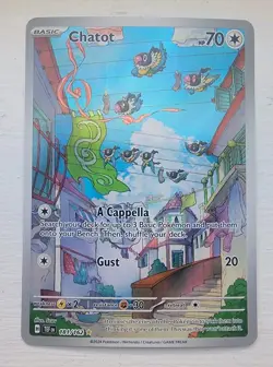 Pokemon TCG: CHATOT 181/162 Temporal Forces Illustration Rare NM - Image 1