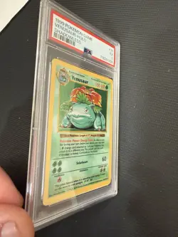 1999 POKEMON GAME SHADOWLESS #15 VENUSAUR-HOLO PSA 5 - Image 4