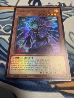 Yugioh Stare of the Snake Hair Ultra Rare MZMU-EN003 Near Mint - Image 1