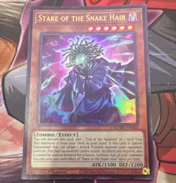 Yu-Gi-Oh Stare of the Snake Hair MZMU-EN003 1st Ed English Ultra Rare - Image 1