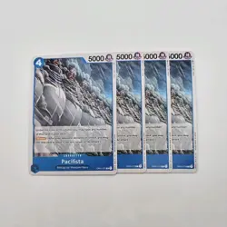 Bandai One Piece Card Game Pacifista OP01-075 Blue Character Playset x4 - Image 1