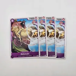 Bandai One Piece Card Game Babanuki OP01-107 Purple Character Card LOT 4 - Image 1