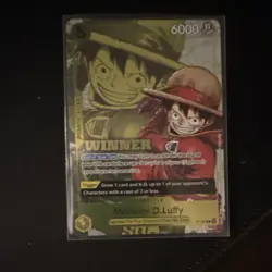 Bandai One Piece Monkey.D.Luffy Winner Promo Card P-106 English - Image 1