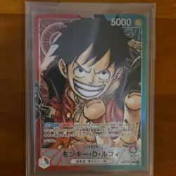 Bandai One Piece CCG Monkey D. Luffy OP01-003 Holo 5000 Power - Image 1