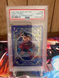 2025 One Piece OP11 Luffy-Tarou ST18-005 Special Alternate Art SP PSA 10 GEM Eng - Image 1