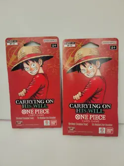 x2 One Piece TCG OP-13 Carrying On His Will Sleeved Booster Pack OP13 - Image 1