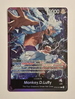 Monkey D Luffy OP09-061 One Piece TCG ST26 Leader English Foil NM - Image 1