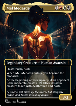 Queen Marchesa (Mel Arcane) Foil Custom sticker MTG bulk Commander - Image 1