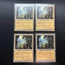 Mtg Ancient Tomb: 3 English, 1 Japanese - Image 1