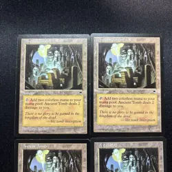 Mtg Ancient Tomb: 3 English, 1 Japanese - Image 2