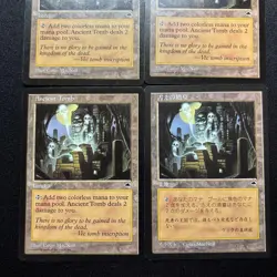 Mtg Ancient Tomb: 3 English, 1 Japanese - Image 3