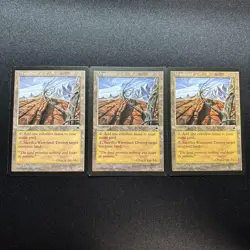 MTG Wasteland Barren Earth English 3 sheets - Image 1
