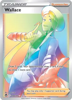 Wallace (208/195) Sword & Shield: Silver Tempest​ - Near Mint Holofoil Pokemon T - Image 1
