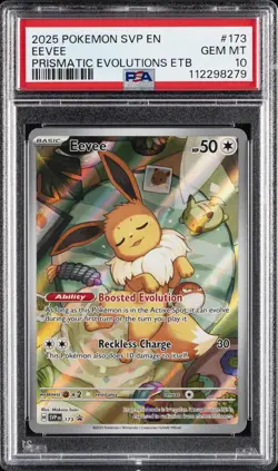 2025 POKEMON SVP EN-SV BLACK STAR PROMO #173 EEVEE PSA 10 - Image 1