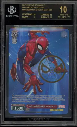 Weiss Schwarz Spider-Man MR Marvel Coll. MAR/S89-031MR MR BGS 10 BLACK LABEL - Image 1