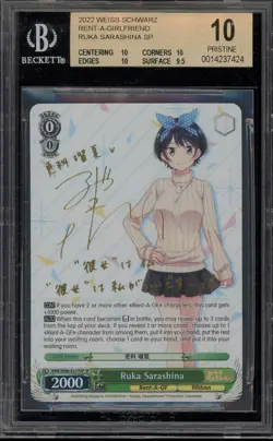 Weiss Schwarz Ruka Sarashina Rent-A-Girlfriend KNK/W86-E019SP SP BGS 10 Pristine - Image 1