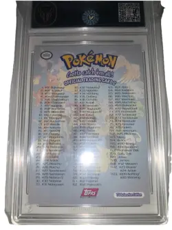 1999 Topps POKEMON Series 1 Checklist CGC PSA TCG 8 Ash Brock Misty Graded Card - Image 2