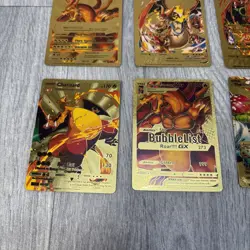 Pokemon Fan Art Charizard Collection Card Bundle 12x Cards Shiny Foil Gold - Image 5