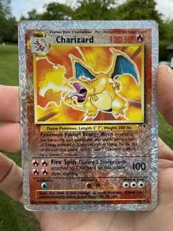 Charizard Holo 2002 Legendary Collection #3/110 Reverse Holo HP Pokemon Card - Image 2