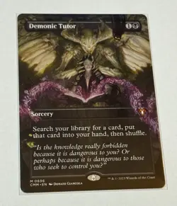 Demonic Tutor (Commander Masters) - Borderless - NM Pack Fresh MTG - Image 1