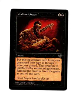 Shallow Grave Mirage NM MTG Magic the Gathering g - Image 1