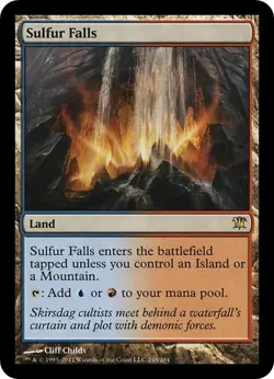 SULFUR FALLS x1 mtg Very Light Play Innistrad 1 Rare - Image 1