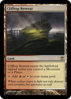 CLIFFTOP RETREAT x1 mtg LP Innistrad 1 Rare - Image 1
