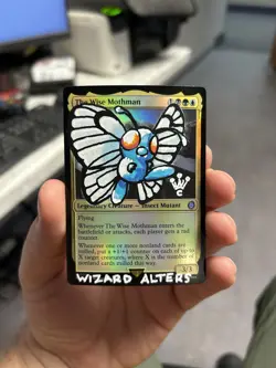 1:1 Pokemon/Magic the Gathering Alter! Butterfree X The Wise Mothman - Image 1
