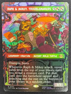 MTG Raph & Mikey Troublemakers Foil 0250 NM Rare Teenage Mutant Ninja Turtles - Image 1