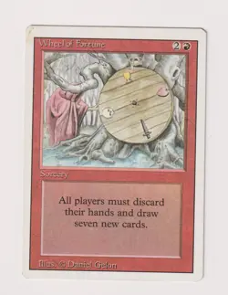 WHEEL OF FORTUNE MAGIC THE GATHERING MTG REVISED RARE VINTAGE CARD - Image 1