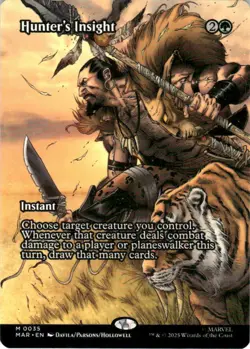 MTG Hunter's Insight (Borderless) Normal Marvel Universe Eternal-Legal #35 NM - Image 1
