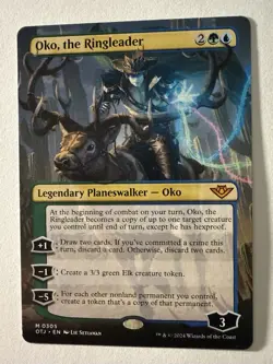Oko, the Ringleader (Borderless) #305 (NM) Thunder Junction OTJ Magic MTG - Image 1