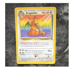 Pokemon Dragonite 19/62 Fossil Regular Stage 2 100 HP Rare Unlimited 1999 - Image 1