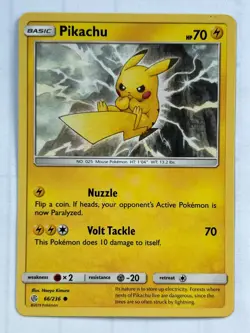 Pikachu SM - Cosmic Eclipse 66/236 NM Pokemon Fast Ship - Image 1