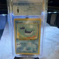Pokemon TCG Mantine 74/105 Neo Destiny 1st Edition CGC 9 Common English - Image 1