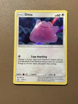 Ditto 17/18 Holo Ultra Rare Detective Pikachu NM - Image 1